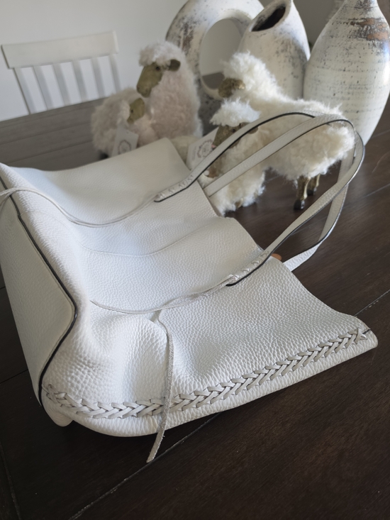 Rebecca Minkoff Cream Pebbled Leather Tote - Picture 3 of 6
